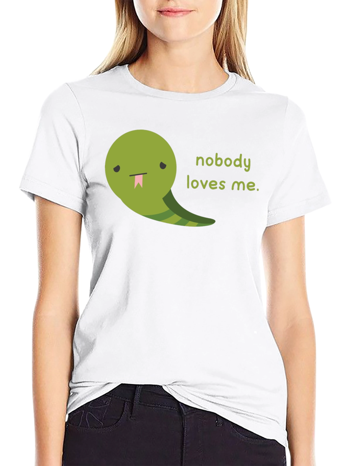 Sad Snake Graphic Tee - Nobody Loves Me