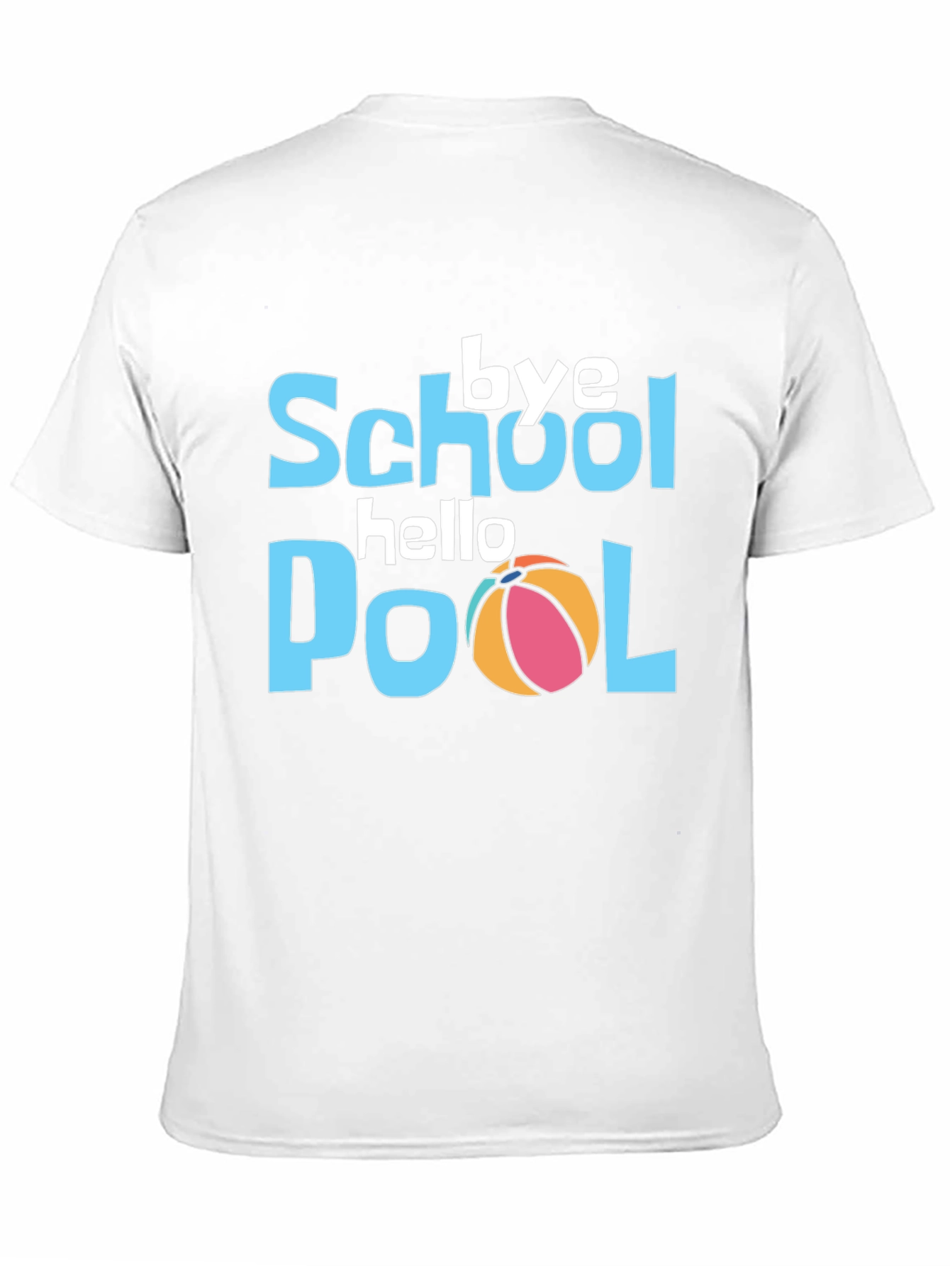 Bye School Hello Pool Black Graphic T-Shirt