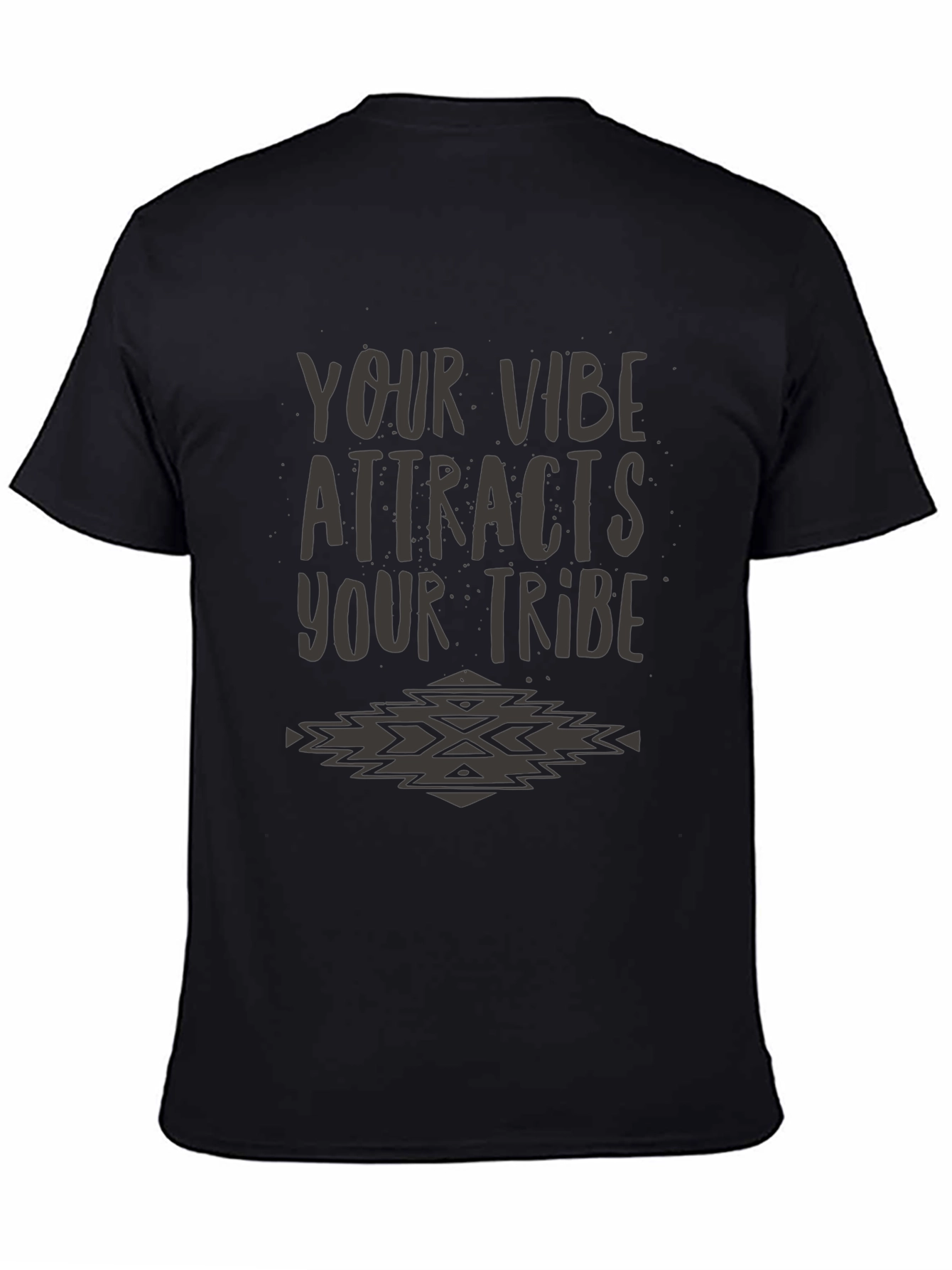 Vibe Attracts Tribe Graphic Tee - Soft Black T-Shirt