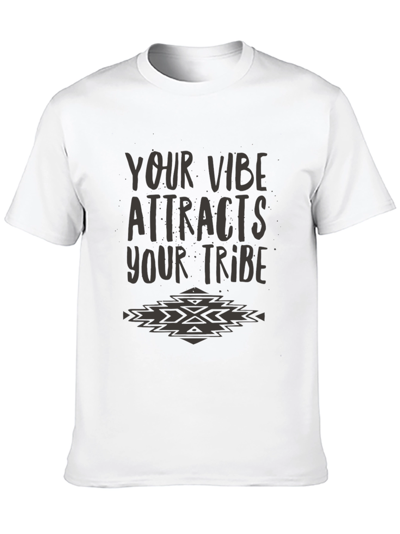 Vibe Attracts Tribe Graphic Tee - Soft Black T-Shirt
