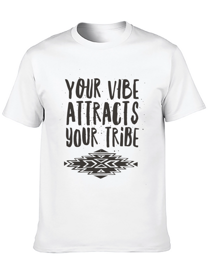 Vibe Attracts Tribe Graphic Tee - Soft Black T-Shirt