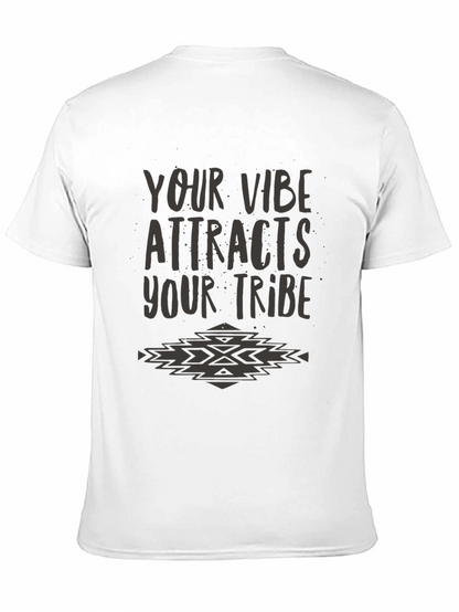 Vibe Attracts Tribe Graphic Tee - Soft Black T-Shirt