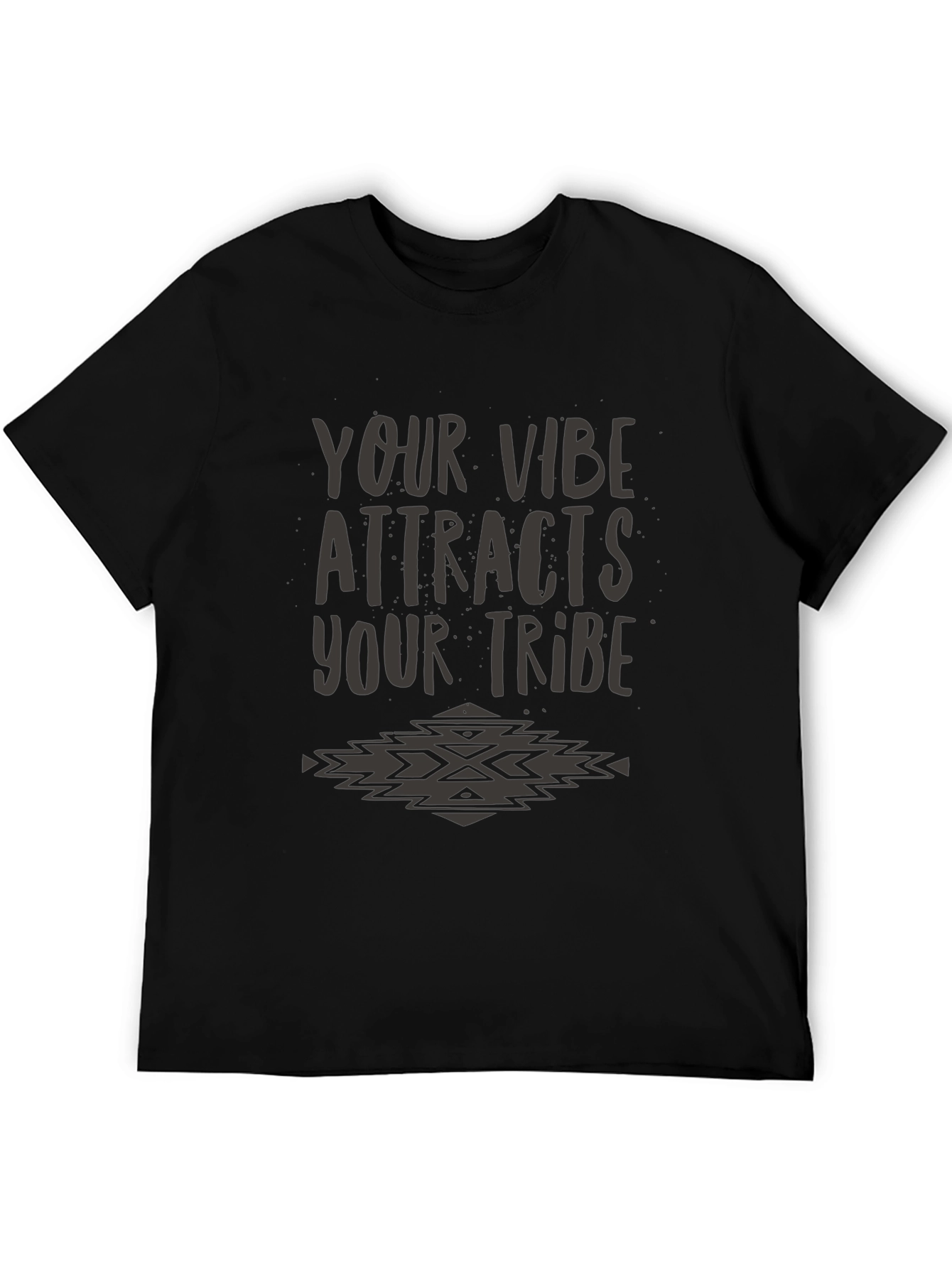 Vibe Attracts Tribe Graphic Tee - Soft Black T-Shirt