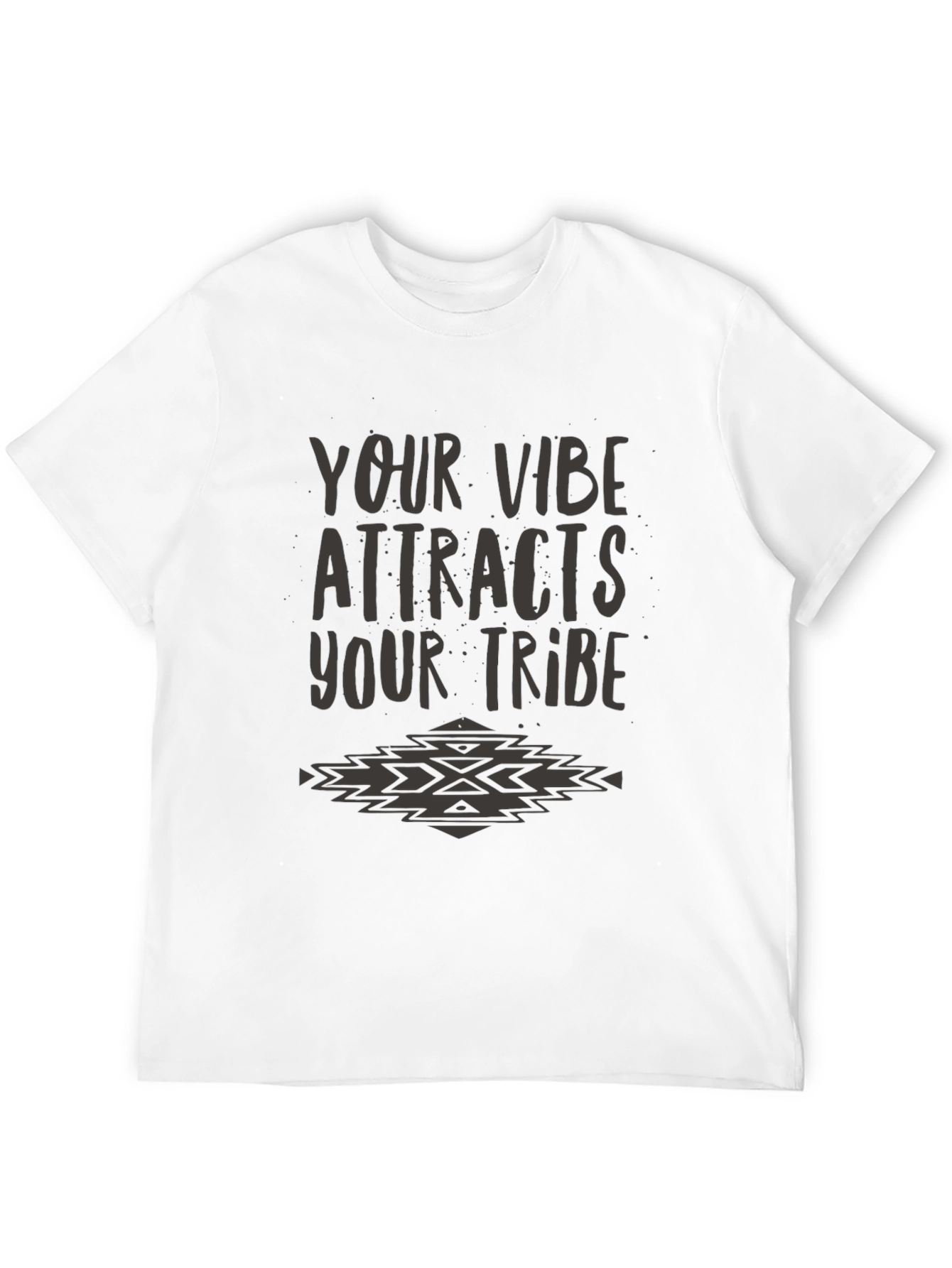 Vibe Attracts Tribe Graphic Tee - Soft Black T-Shirt