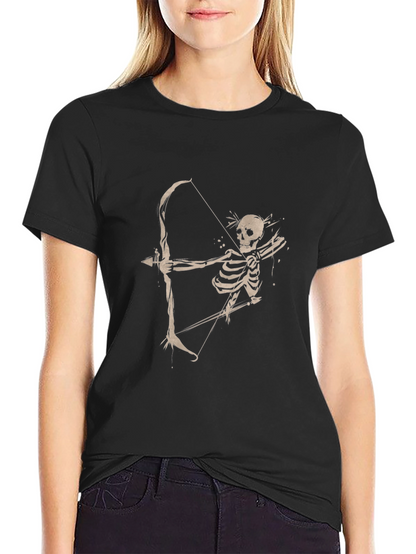 Skeleton Archer Graphic Tee - Classic Black T-Shirt