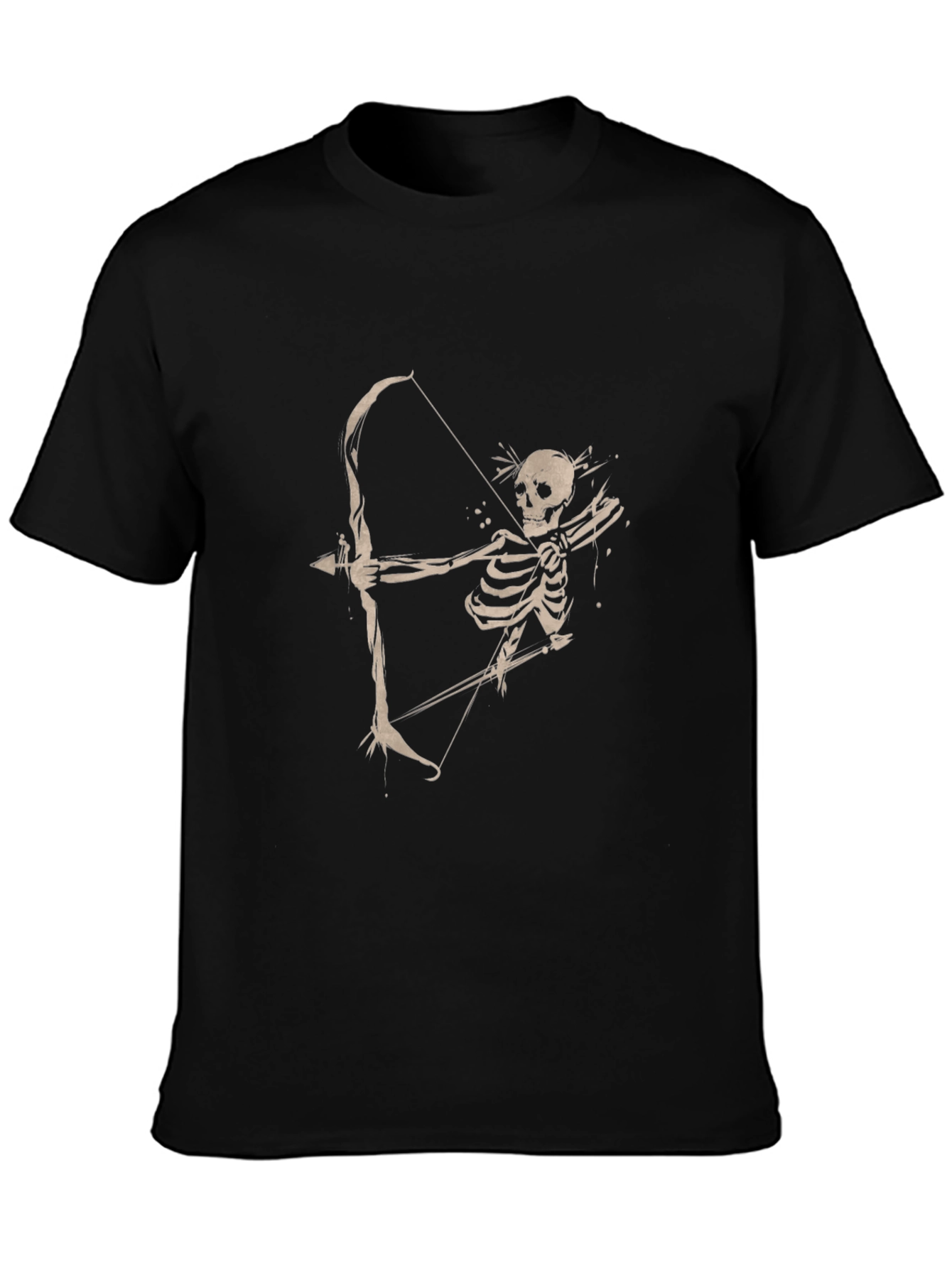 Skeleton Archer Graphic Tee - Classic Black T-Shirt