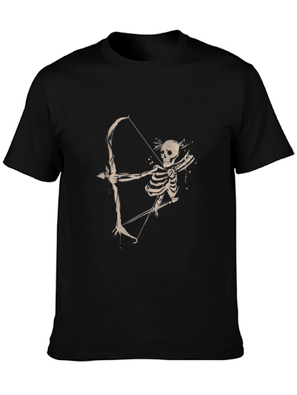 Skeleton Archer Graphic Tee - Classic Black T-Shirt