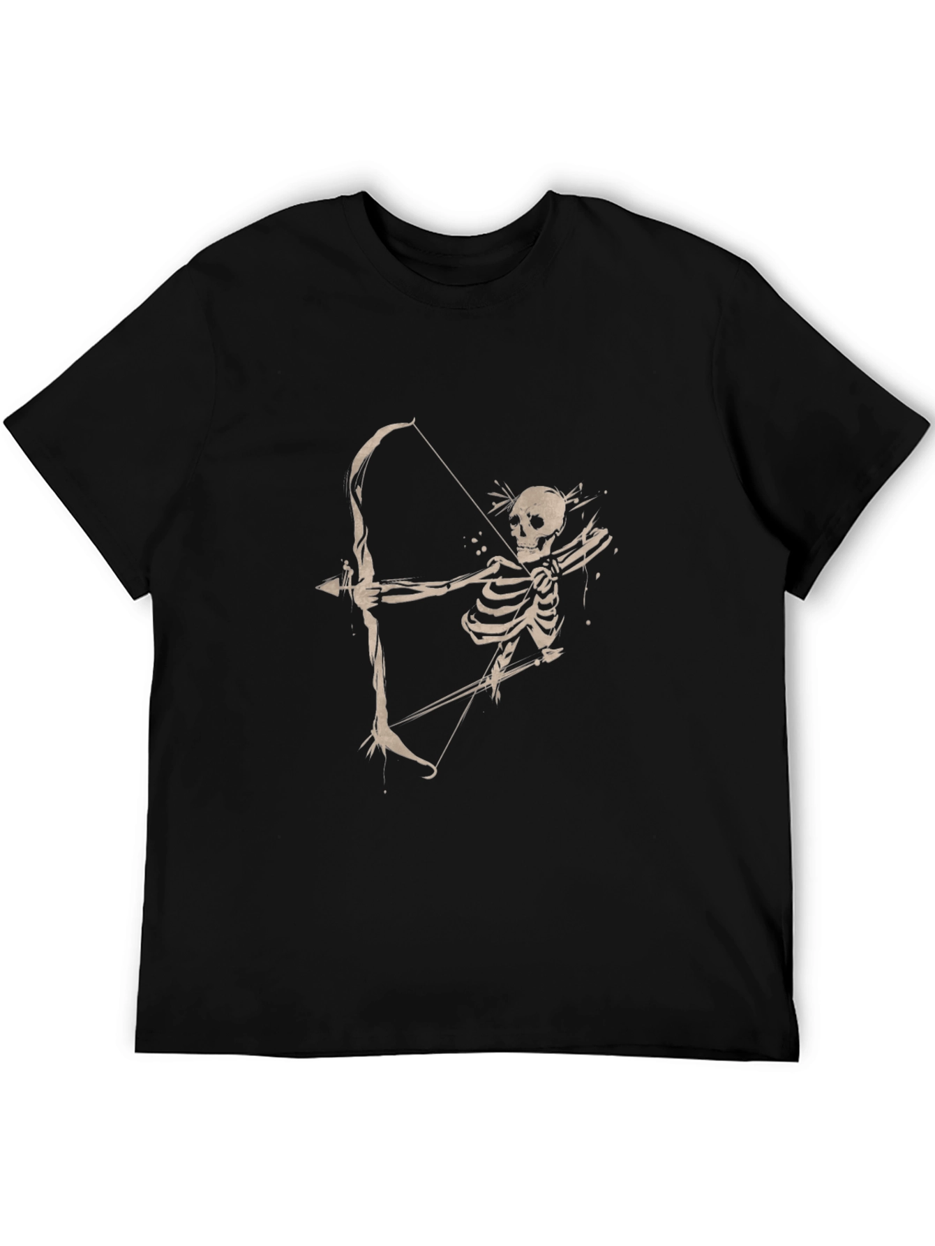 Skeleton Archer Graphic Tee - Classic Black T-Shirt