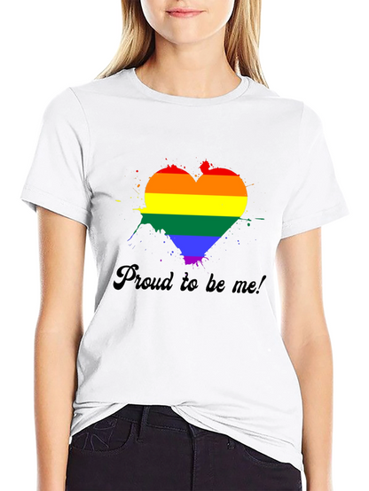 Pride Heart Graphic Tee - Black