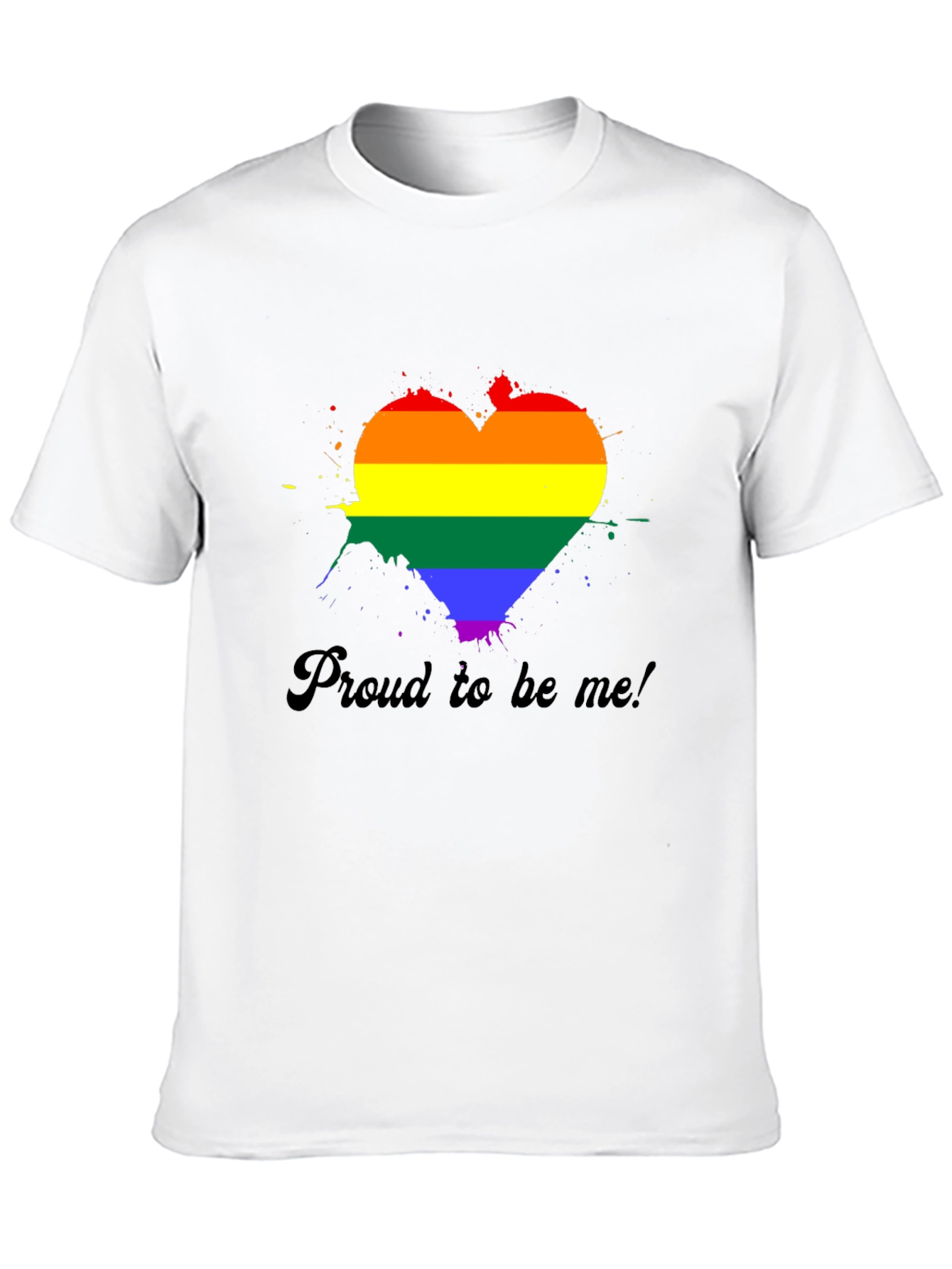 Pride Heart Graphic Tee - Black