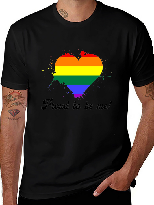Pride Heart Graphic Tee - Black