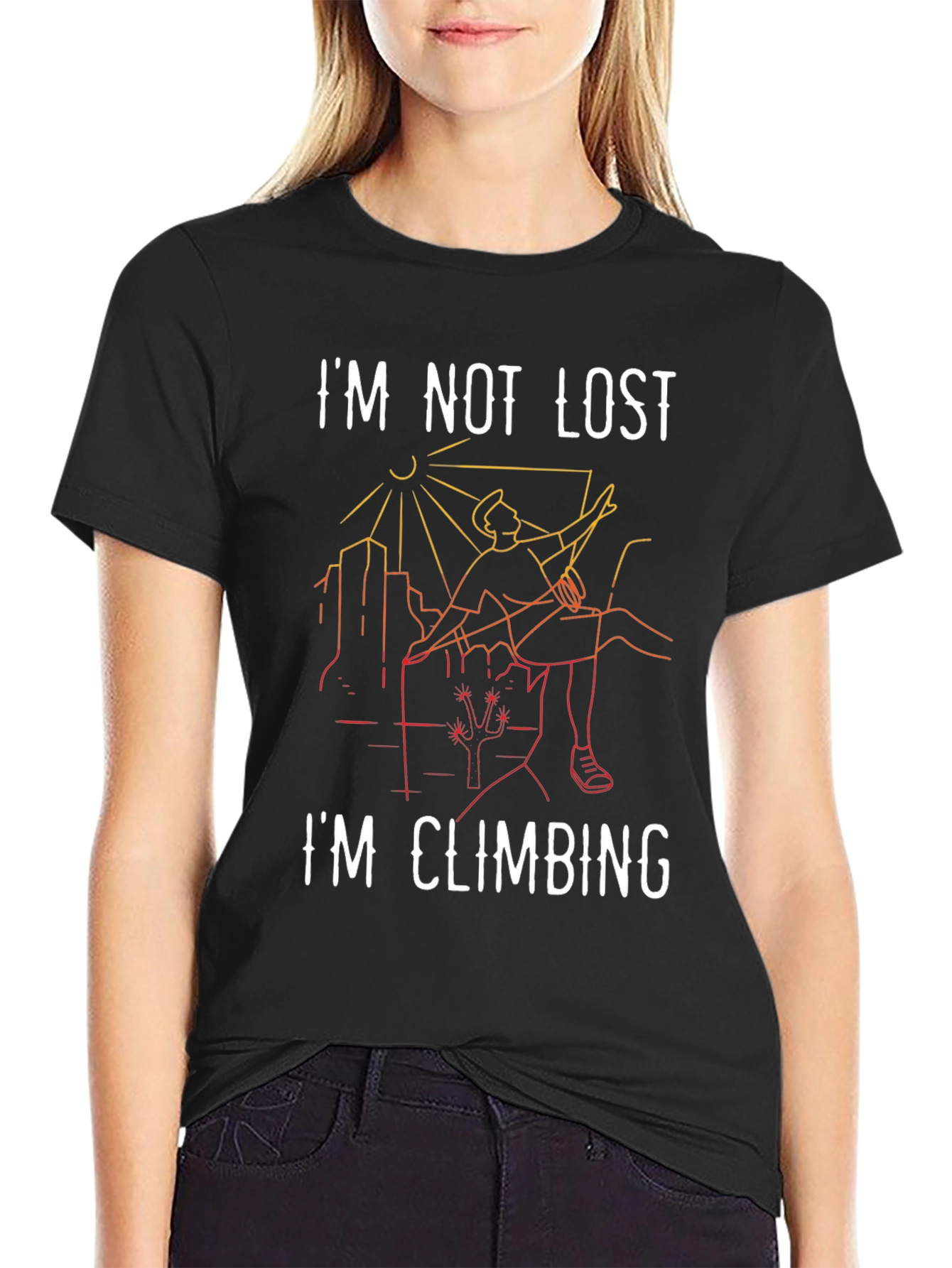 Im Not Lost Im Climbing Graphic Tee