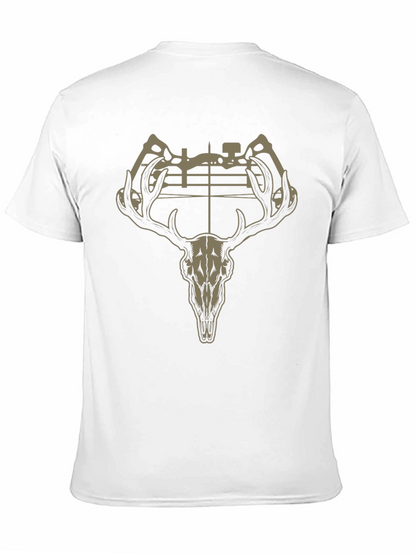 Deer Skull Bow Hunting Graphic T-Shirt