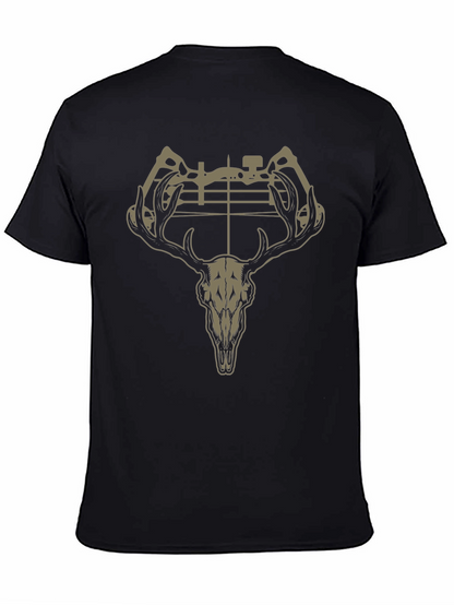 Deer Skull Bow Hunting Graphic T-Shirt