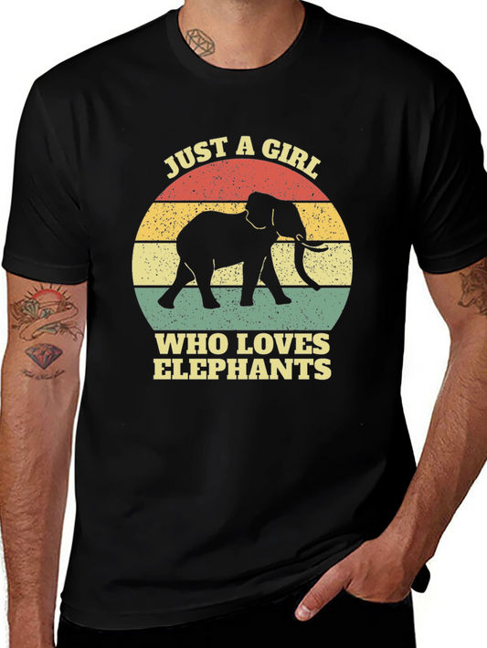 Elephant Lover T-Shirt - Girls Retro Graphic Tee
