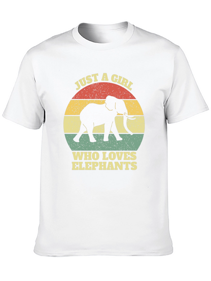 Elephant Lover T-Shirt - Girls Retro Graphic Tee