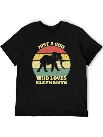 Elephant Lover T-Shirt - Girls Retro Graphic Tee