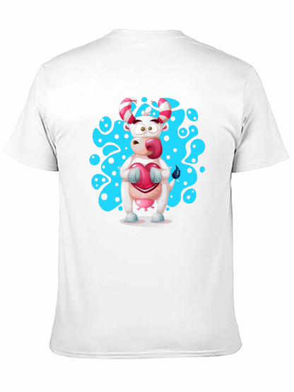 Cartoon Cow T-Shirt - Novelty Graphic Tee