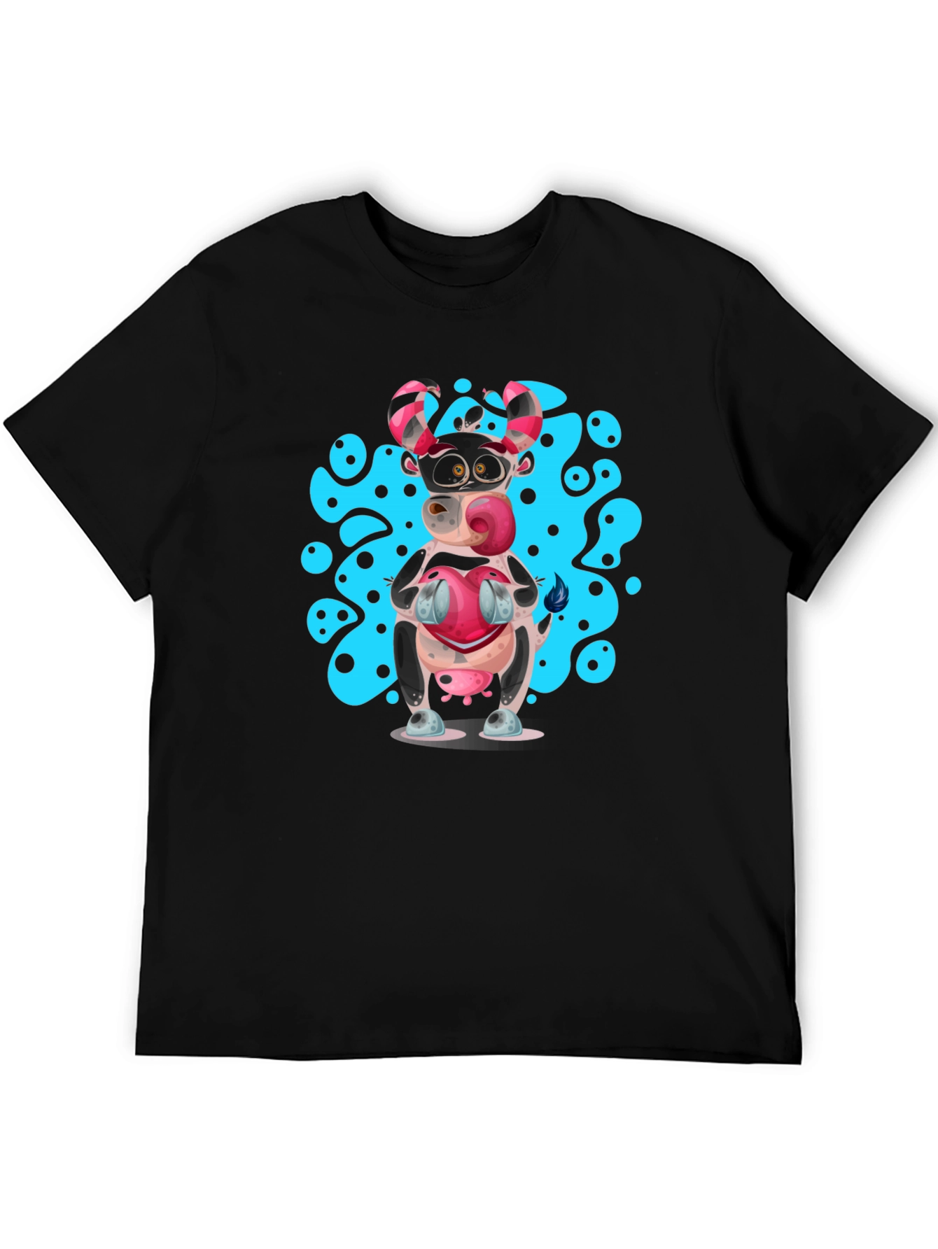 Cartoon Cow T-Shirt - Novelty Graphic Tee