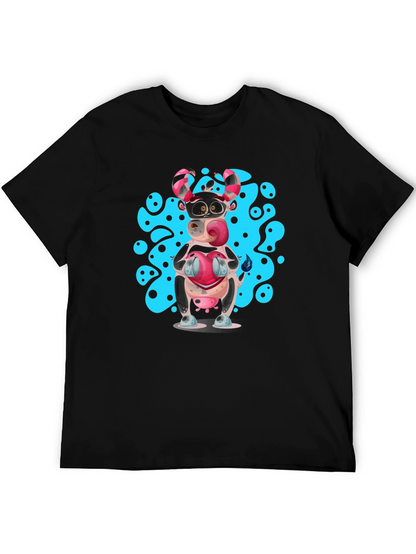Cartoon Cow T-Shirt - Novelty Graphic Tee