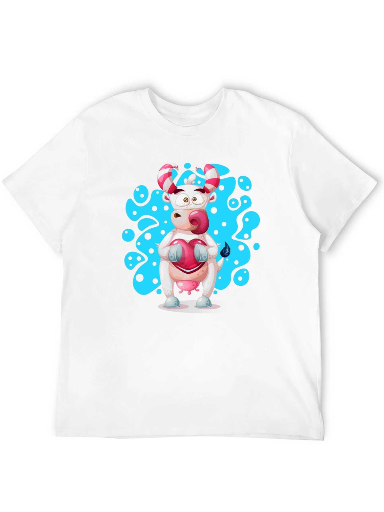 Cartoon Cow T-Shirt - Novelty Graphic Tee