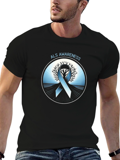 ALS Awareness Ribbon Graphic T-Shirt