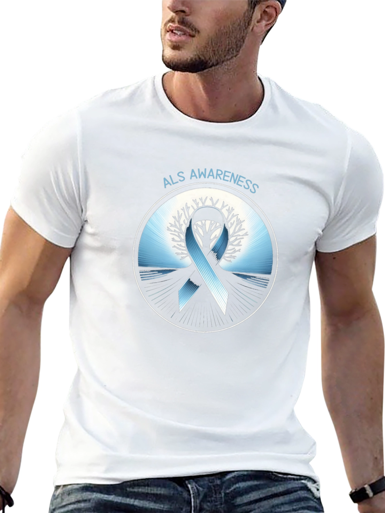 ALS Awareness Ribbon Graphic T-Shirt