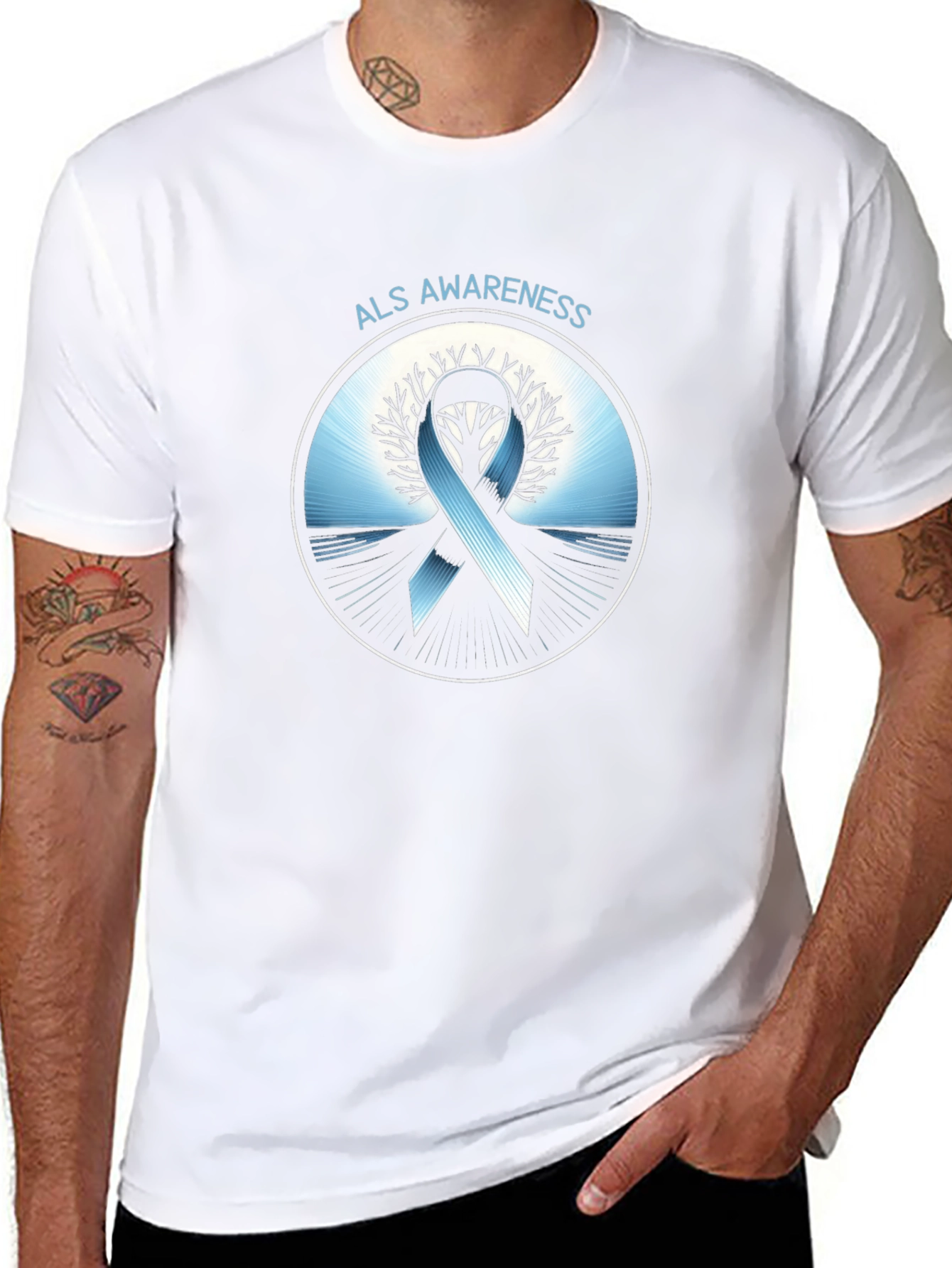 ALS Awareness Ribbon Graphic T-Shirt