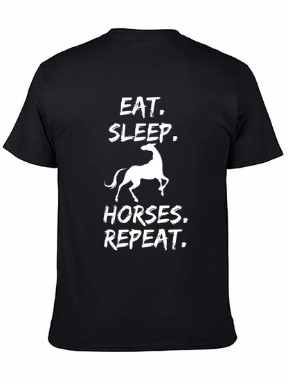 Eat Sleep Horses Repeat Graphic Tee