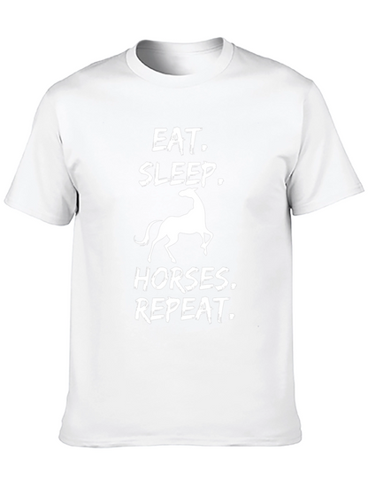 Eat Sleep Horses Repeat Graphic Tee