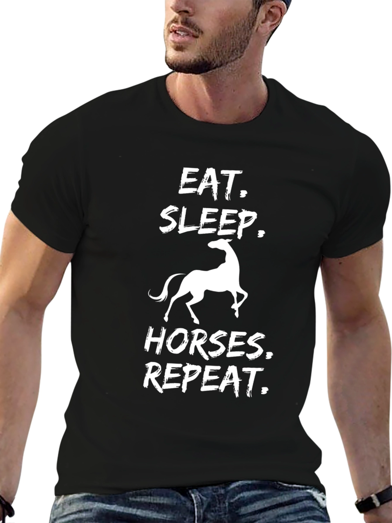 Eat Sleep Horses Repeat Graphic Tee
