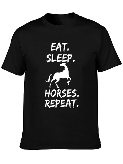 Eat Sleep Horses Repeat Graphic Tee