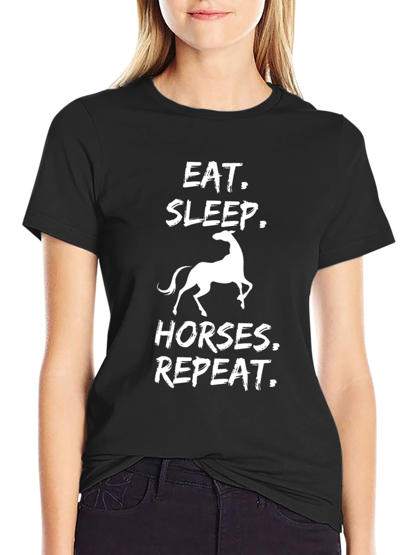 Eat Sleep Horses Repeat Graphic Tee