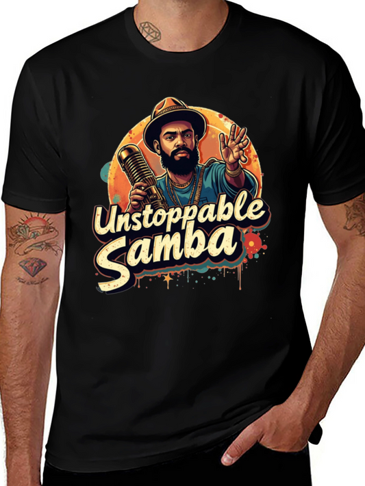 Unstoppable Samba Graphic T-Shirt - Black
