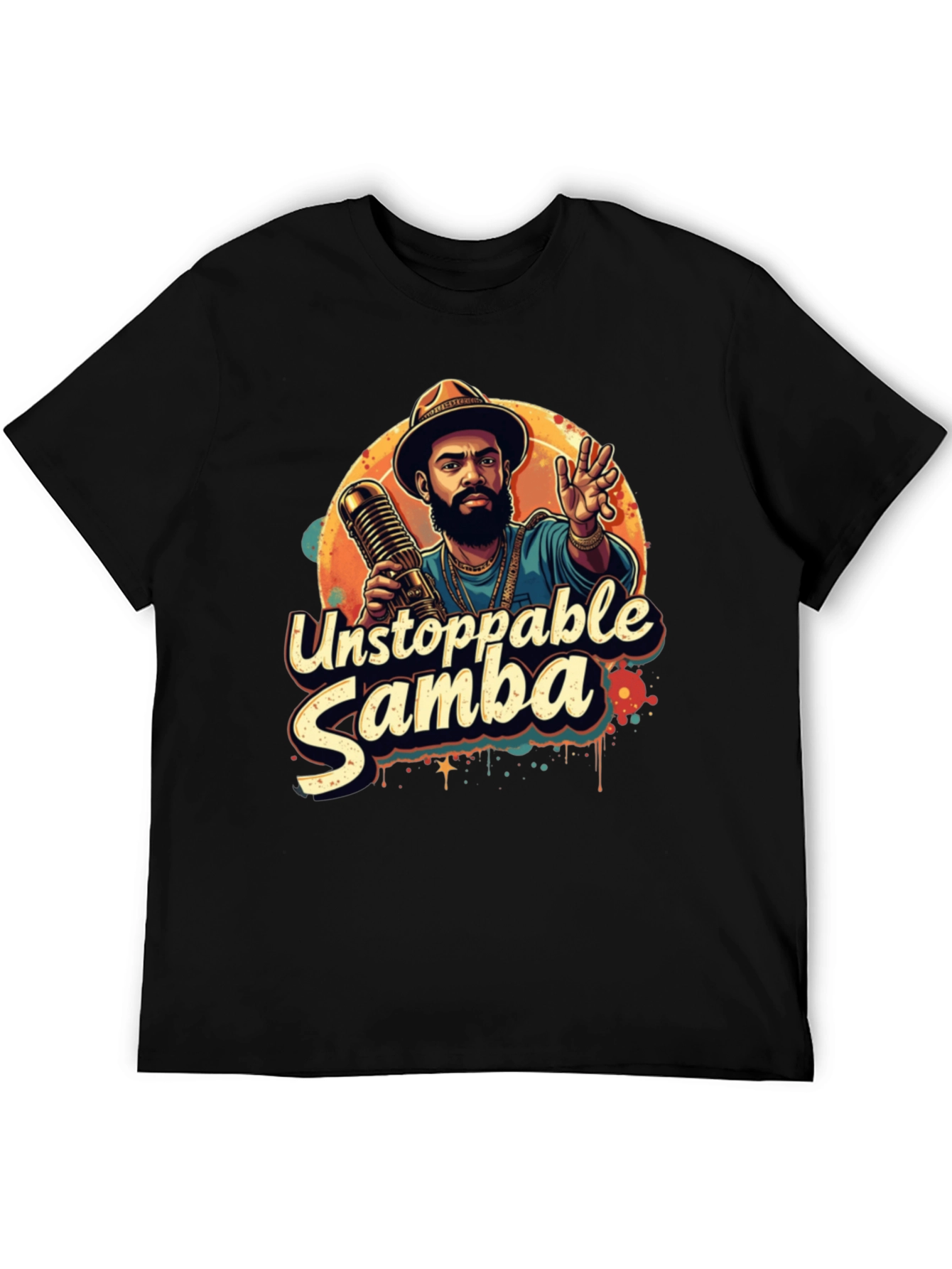 Unstoppable Samba Graphic T-Shirt - Black