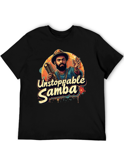 Unstoppable Samba Graphic T-Shirt - Black