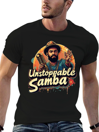 Unstoppable Samba Graphic T-Shirt - Black