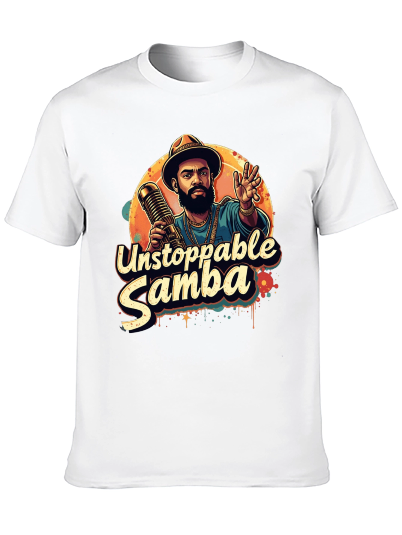 Unstoppable Samba Graphic T-Shirt - Black