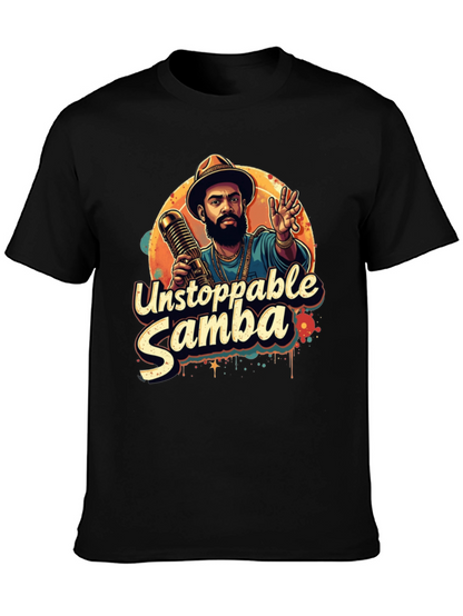Unstoppable Samba Graphic T-Shirt - Black