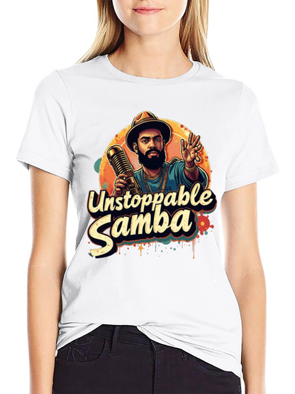 Unstoppable Samba Graphic T-Shirt - Black