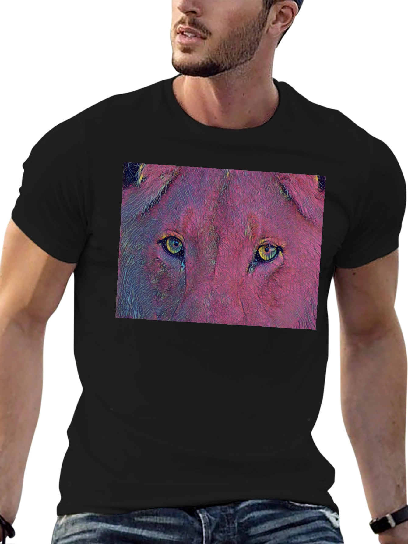 Lion Eyes Graphic T-Shirt - Bold & Unique Design