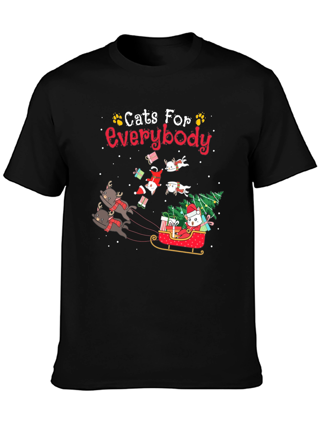 Cats For Everybody Christmas Graphic Tee