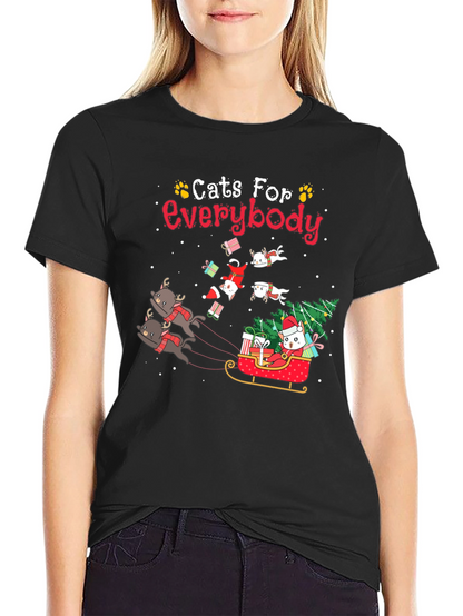 Cats For Everybody Christmas Graphic Tee