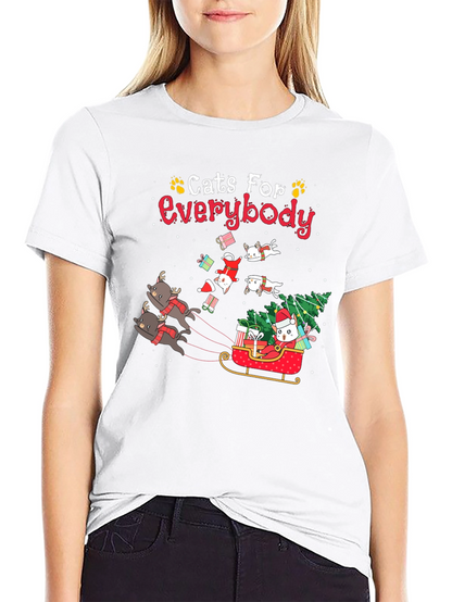 Cats For Everybody Christmas Graphic Tee