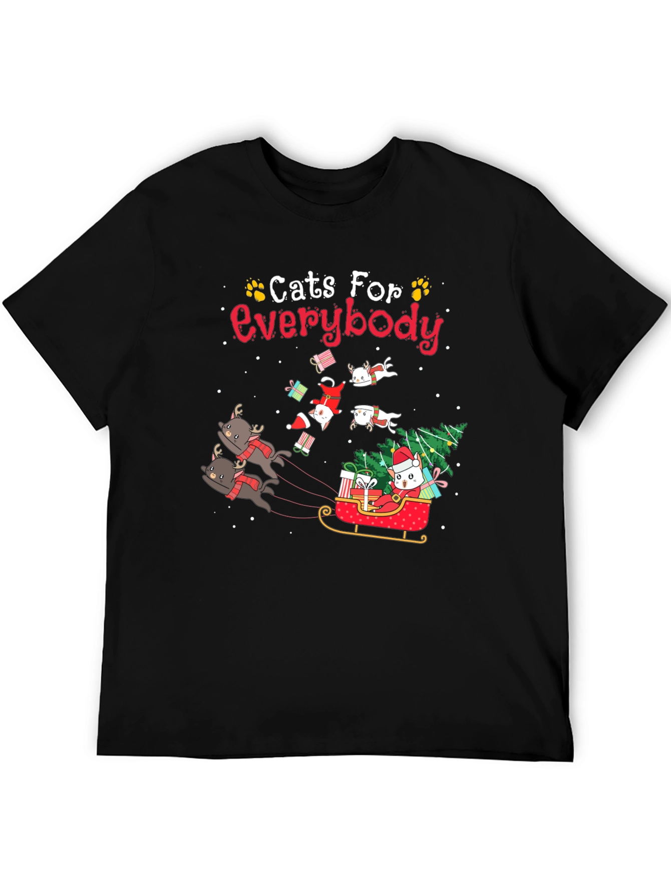 Cats For Everybody Christmas Graphic Tee