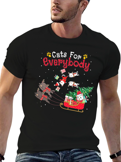 Cats For Everybody Christmas Graphic Tee