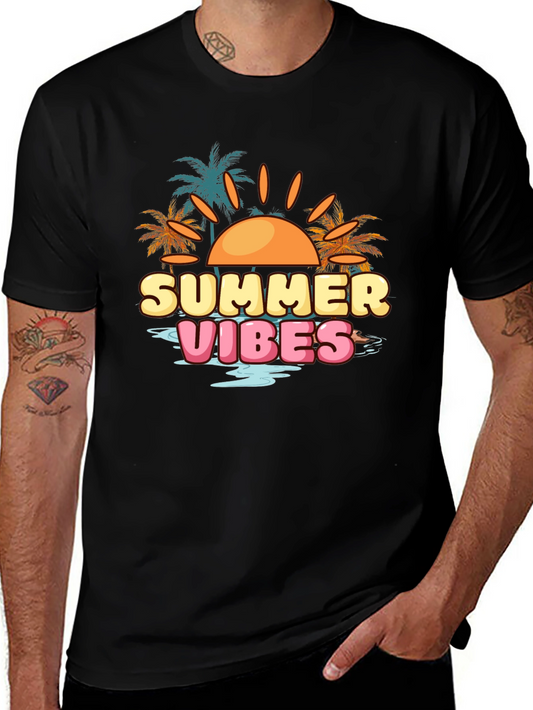 Summer Vibes Graphic Tee - Black T-Shirt