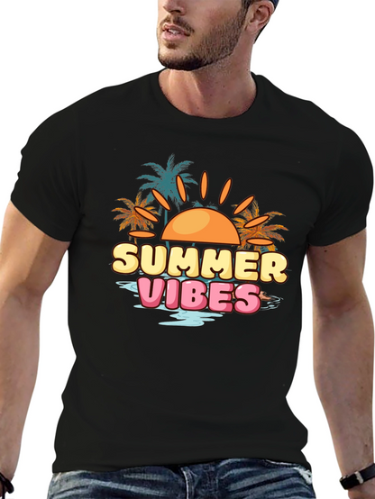 Summer Vibes Graphic Tee - Black T-Shirt
