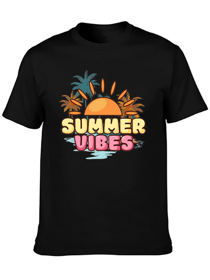 Summer Vibes Graphic Tee - Black T-Shirt