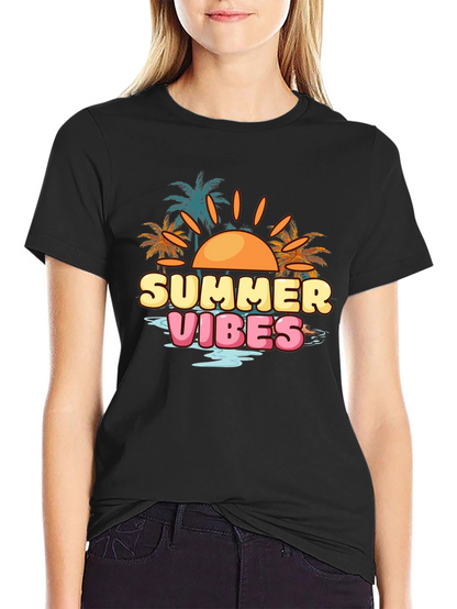Summer Vibes Graphic Tee - Black T-Shirt